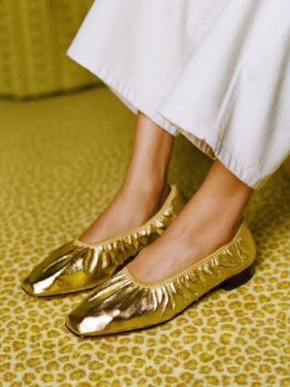 Loeffler Randall Tove Gold Ballet Pump NWT Women's Size 8.5